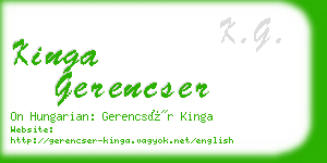 kinga gerencser business card